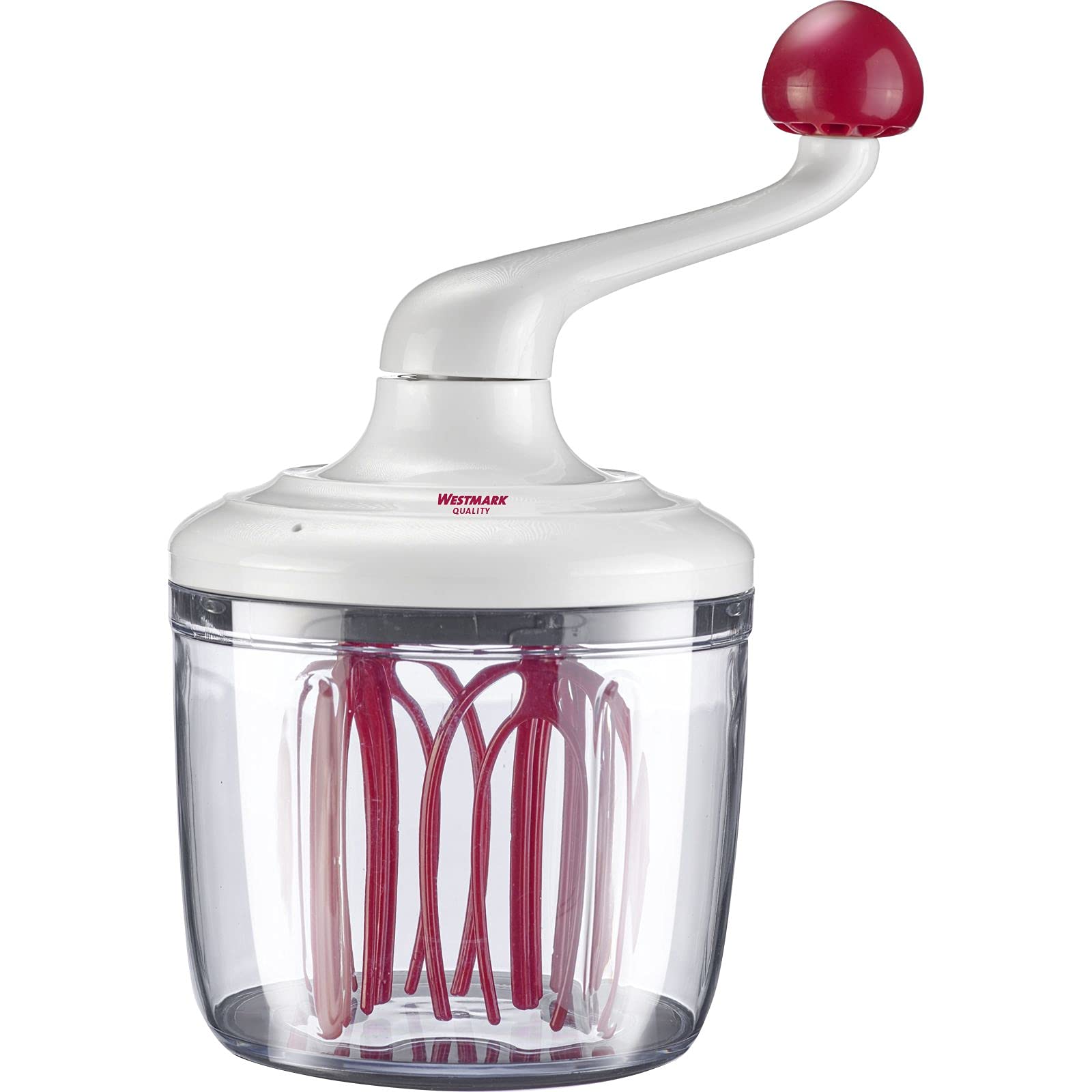 Westmark Batteur Manuel, Mécanique, capacité : 1 L, Plastique, Rührblitz, Transparent/Blanc/Rouge, 30702260