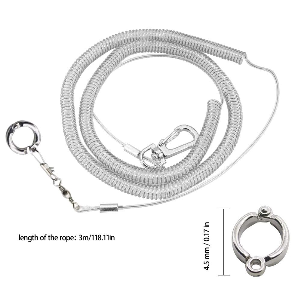 Cavigliera per Uccelli da Compagnia, Catena per Pappagalli Pettorina per Uccelli Pappagallo Ultraleggera Guinzaglio Anti-morso Volo All'aperto Corda da Addestramento Forniture per Animali