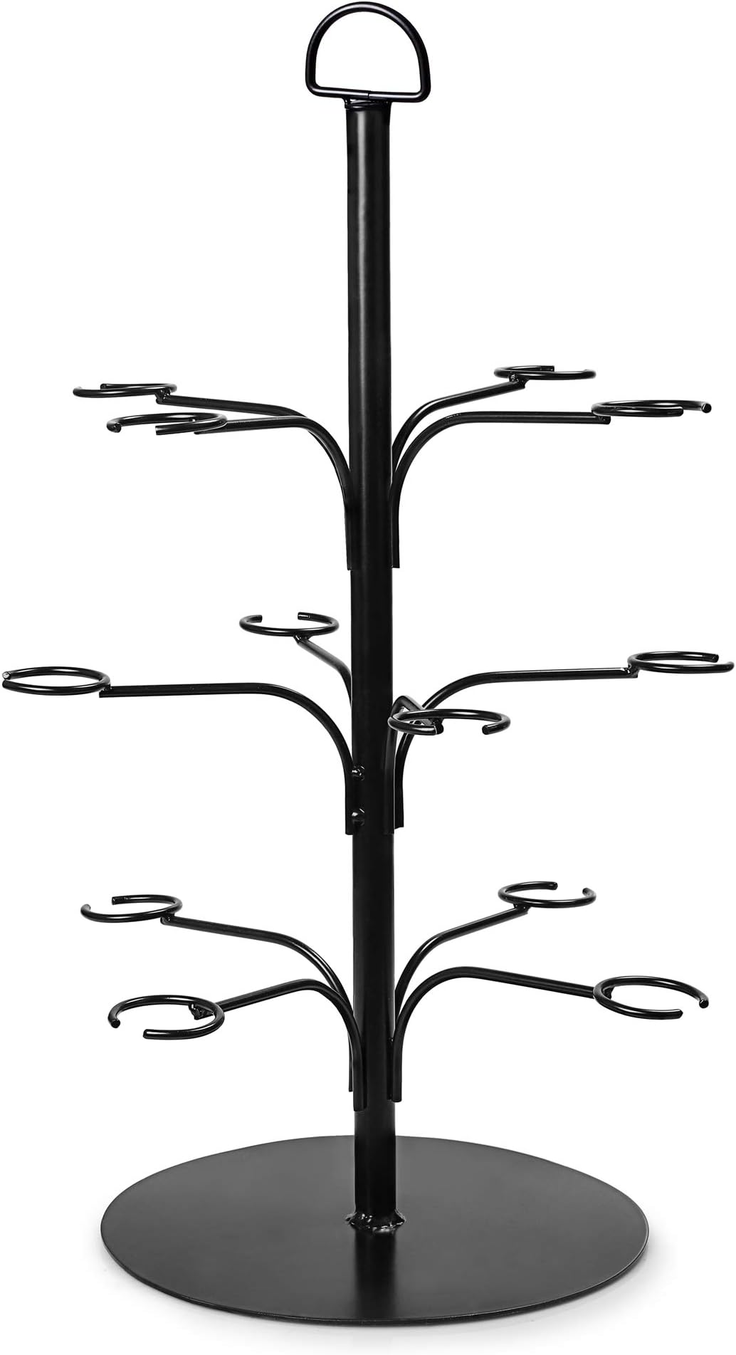 bar@drinkstuff Cocktail Tree Black - 12-Arm Glass Stand for Cocktails & Champagne