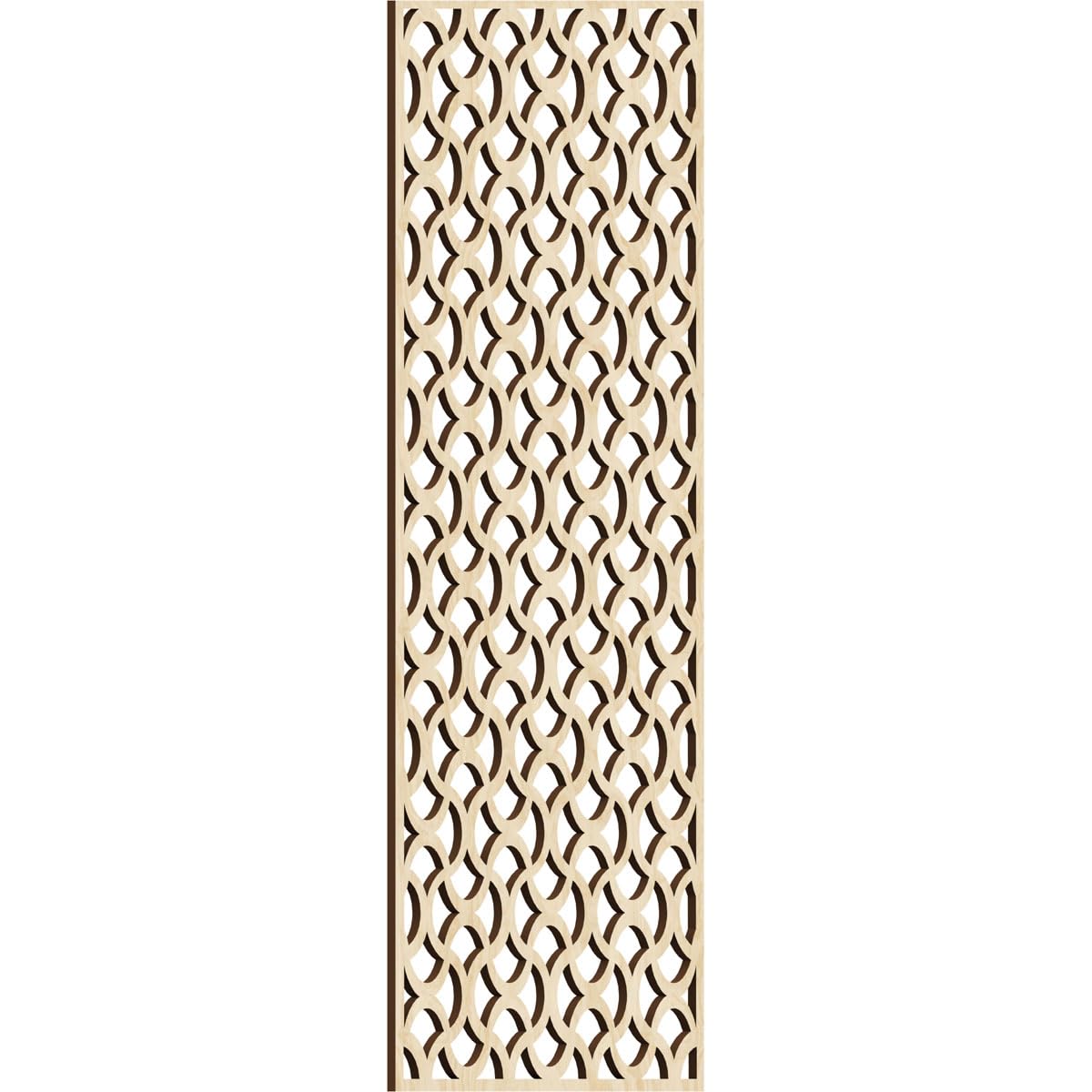 Resort Decorative Pierced Fretwork Wood Wall Panels, 13 3/8"W x 34 3/8"H x 1/4"T, Birch