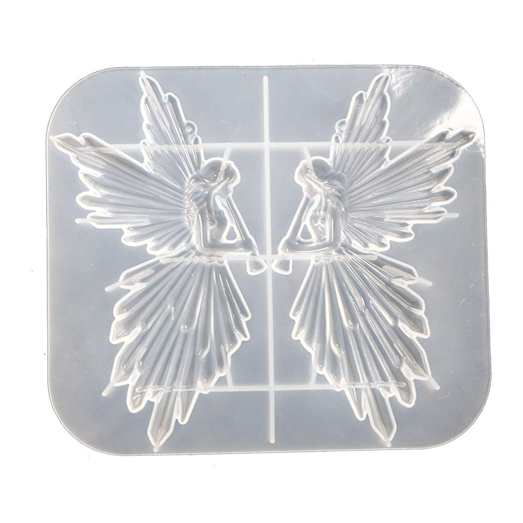 Wowowo Girls As The Pictures Shown Diy Crystal Epoxy Resin Mold With Flute Angel Mirror Shiny Silicone Mould