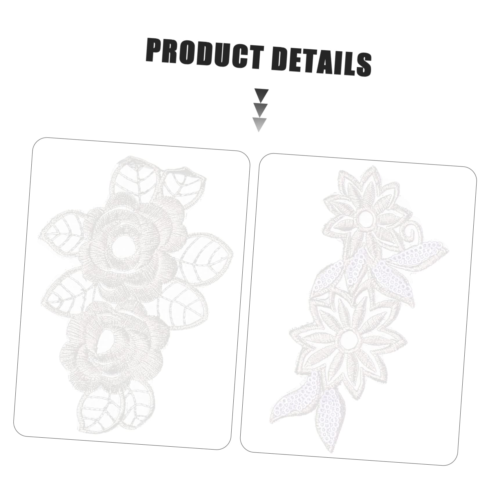 VILLCASE 36stücke Weiße Spitzenblumen Applikationen Eisen Patches Für Kleidung Dekoration Und Nähzubehör Mischstil Für Elegante Outfits Und Bastelprojekte