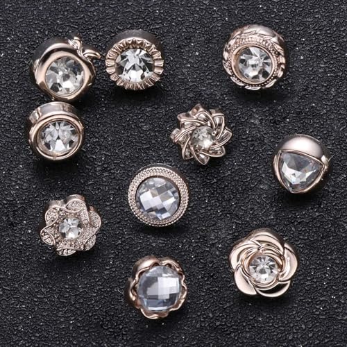 20pcs Brooch Pins for Women - Cover Up Button Pins Instant Button Jeans & Shirt Safety Brooch Enamel Modesty Pins Pearl Brooch Buttons for DIY Clothing Dress Coat - Image 5