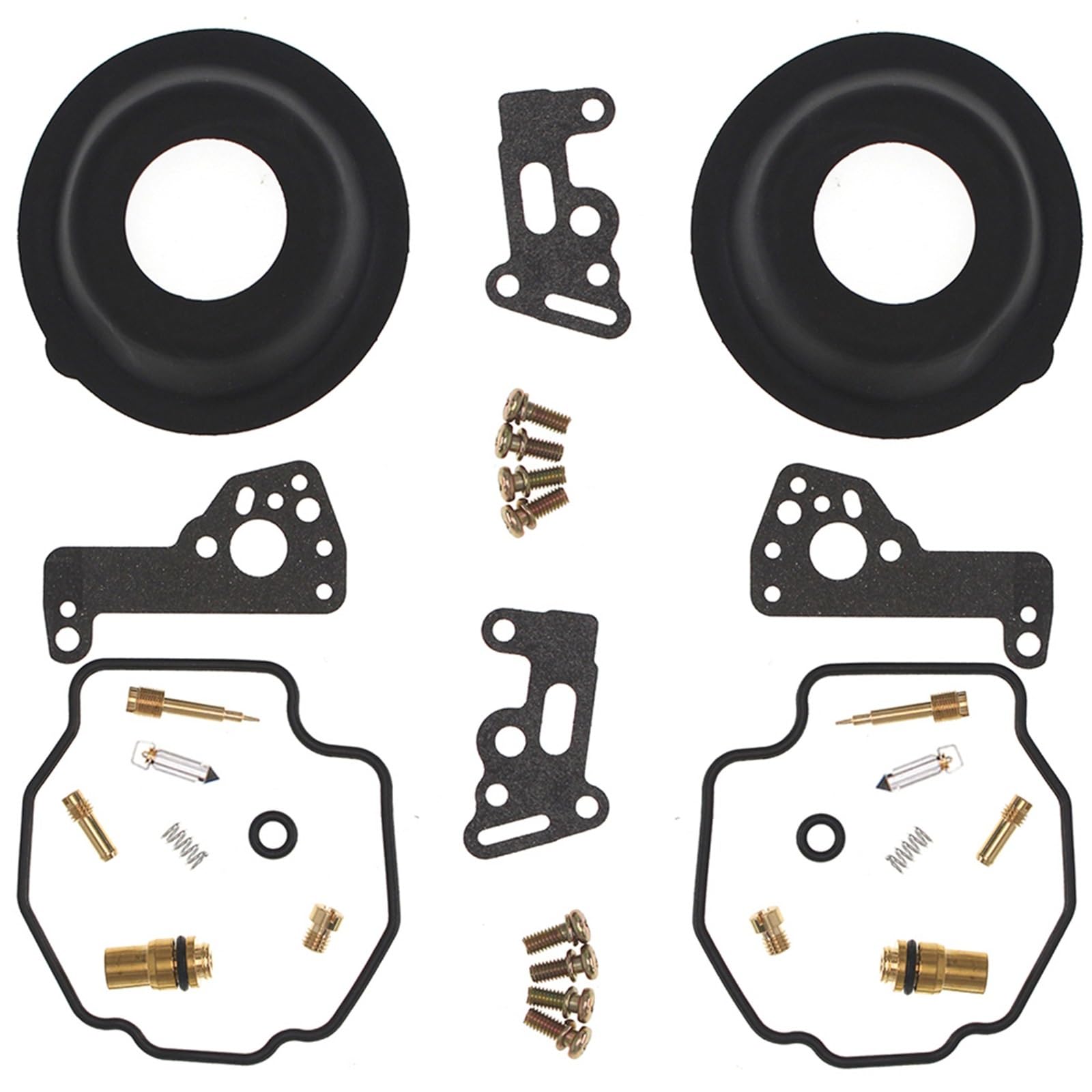 2X Per Yamaha Virago XV535 XV535S XV500 1983-2000 Kit Di Riparazione Carburatore Carb Rebuild Set Guarnizione Valvola A Spillo 0201-045