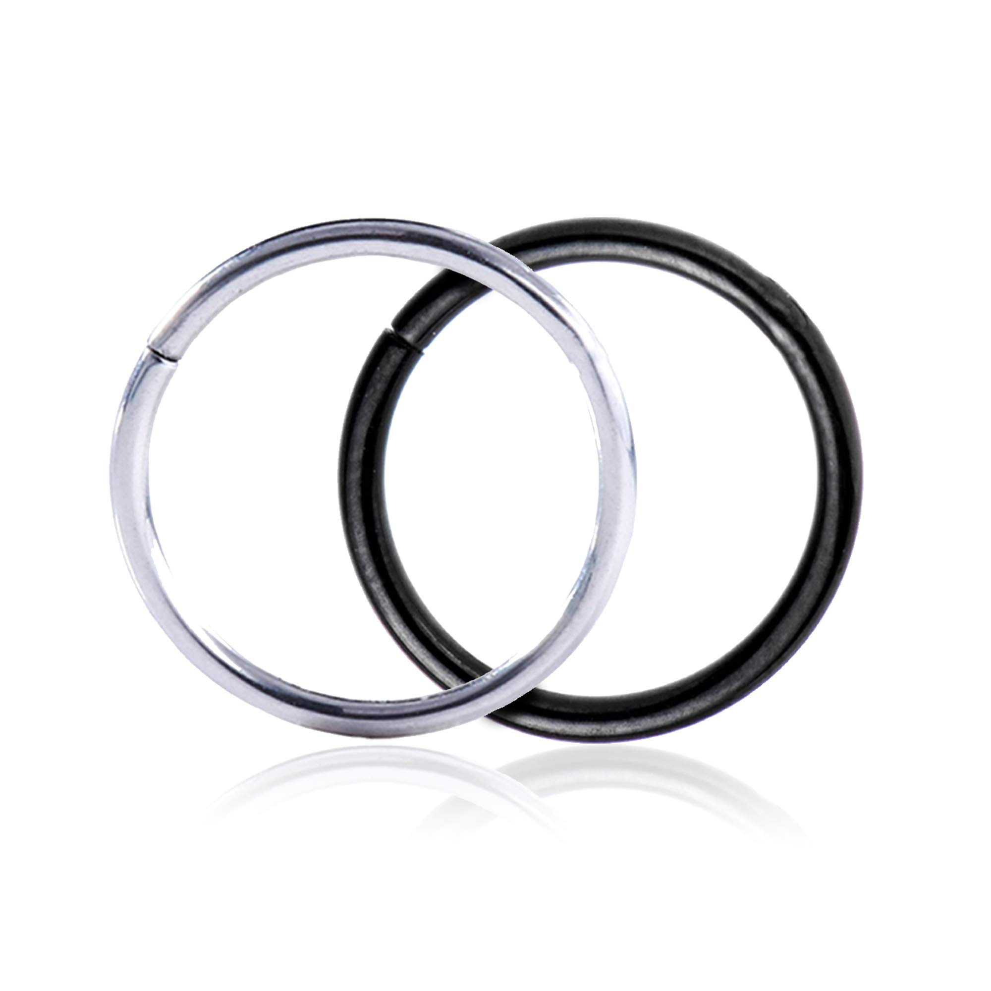 Drawer Props Piercing nariz aro fino, Piercing aro nariz acero quirurgico, Piercing septum acero quirurgico, Piercing labio inferior, 0.8mm X 8mm