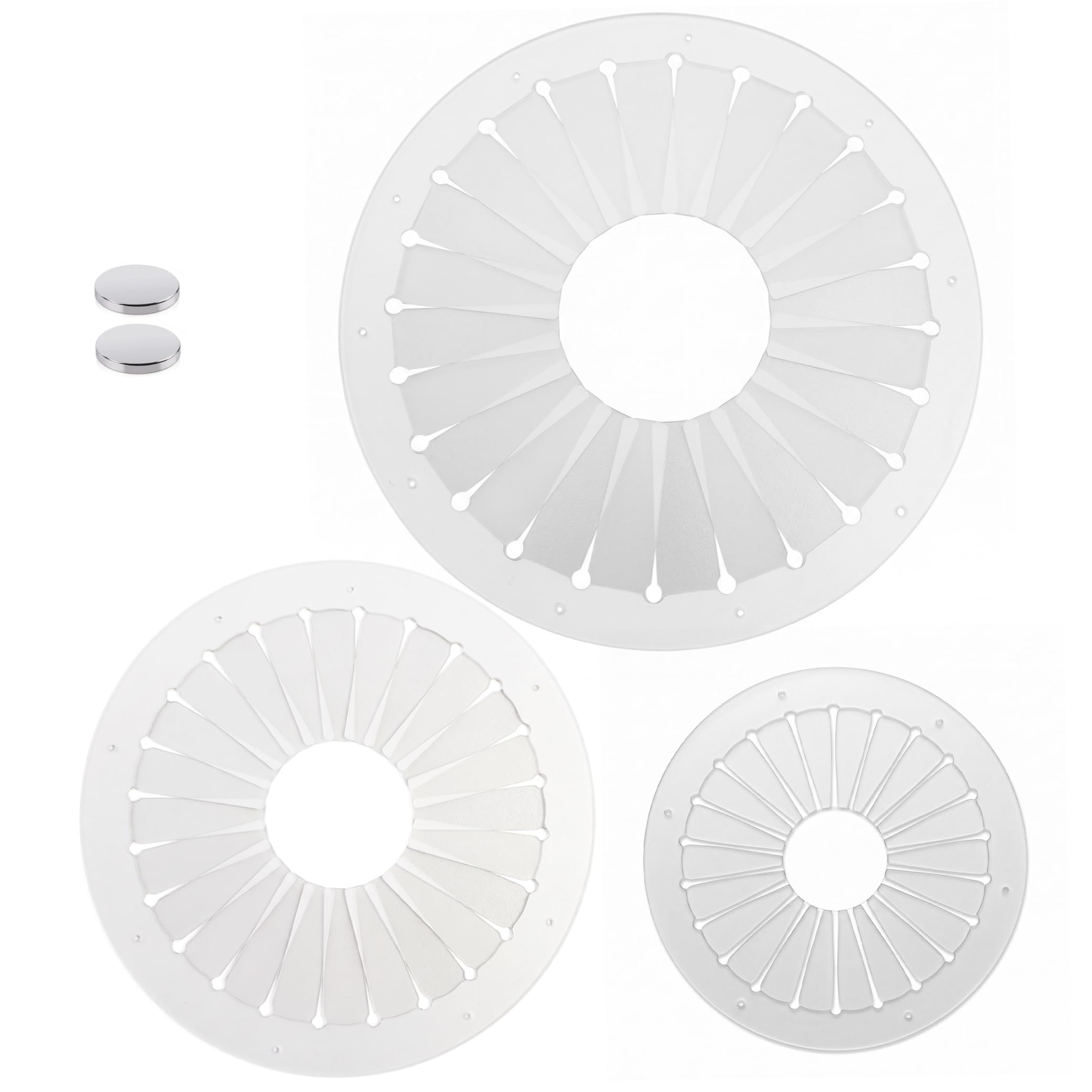 Tsawntd 3pcs Rosette Ribbon Maker, Diy Ribbon Rosette Maker Craft Tool For Fabric Flowers & Bows, 9cm/12cm/15cm Plastic Templates Fabric Flower