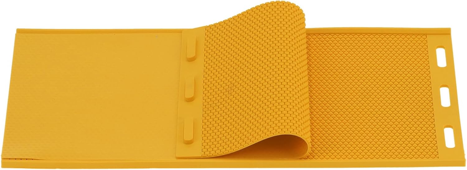 Beeswax Press 2Pcs Beeswax Flexible Beeswax DIY Rubber Comb, Honeycomb Sheets Making Press Embosser Machine Beekeeping Accessory 16.5x9.1in Sheet Candle Maker