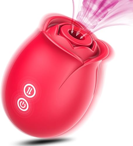Juguetes Sexuales Vibrador Dildo Rosa - Juguetes para Adultos Mejorados con 5 Modos de Succión y Vibración para Mujeres Clítoris Pezón, Juguete