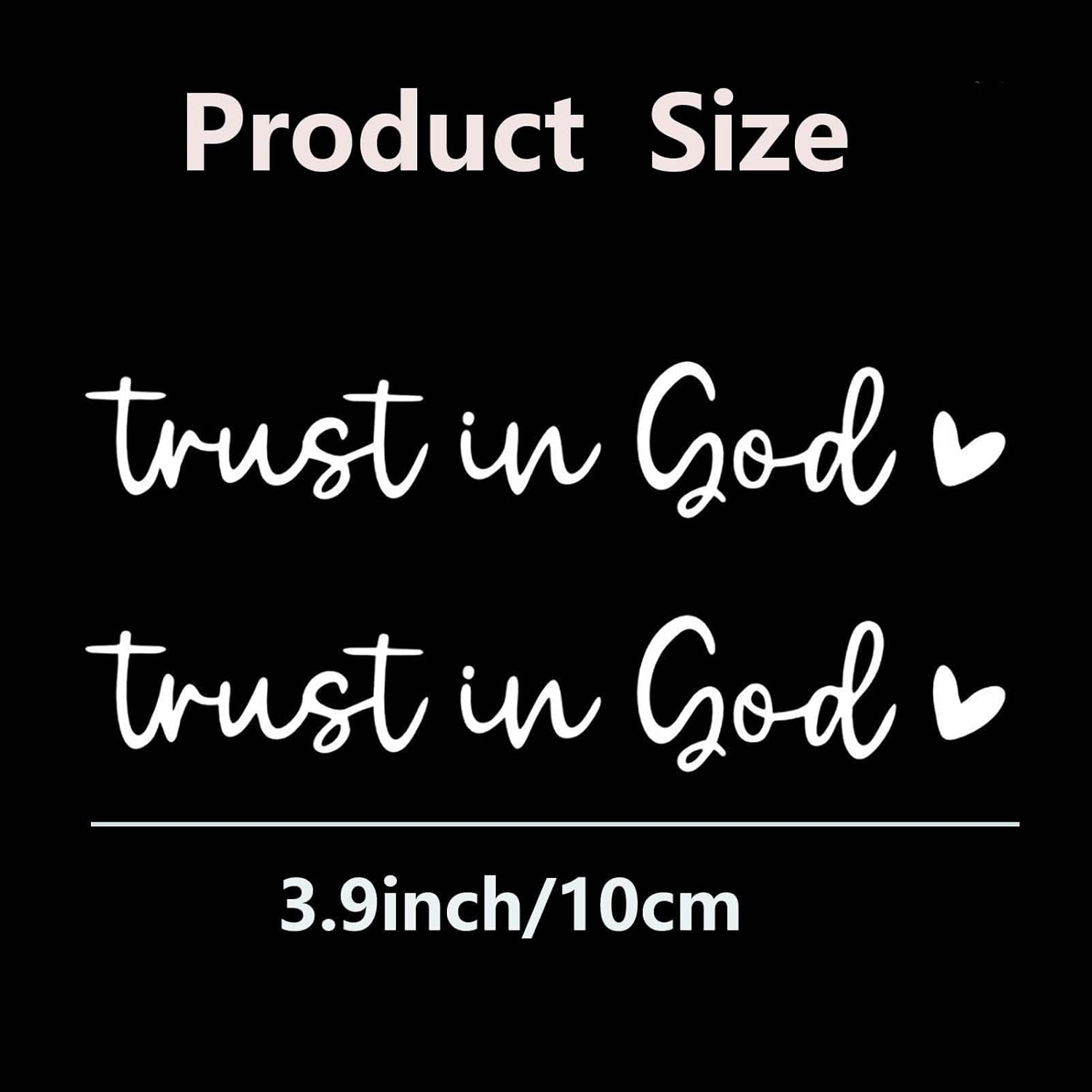 6Pcs Trust in God Mirror Stickers,Rearview Mirror Decal,Laptop Sticker,Trust in God Stickers for Window,Tumbler, and Water Bottle(White) - Image 8