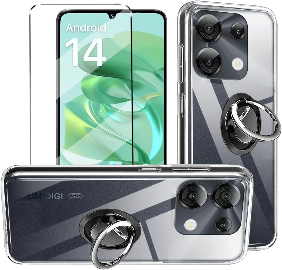 Custodia Morbida + Vetro Temperato Per UMIDIGI G9 5G/G9C/G9T/G9A - Cover TPU Slim Trasparente XS40