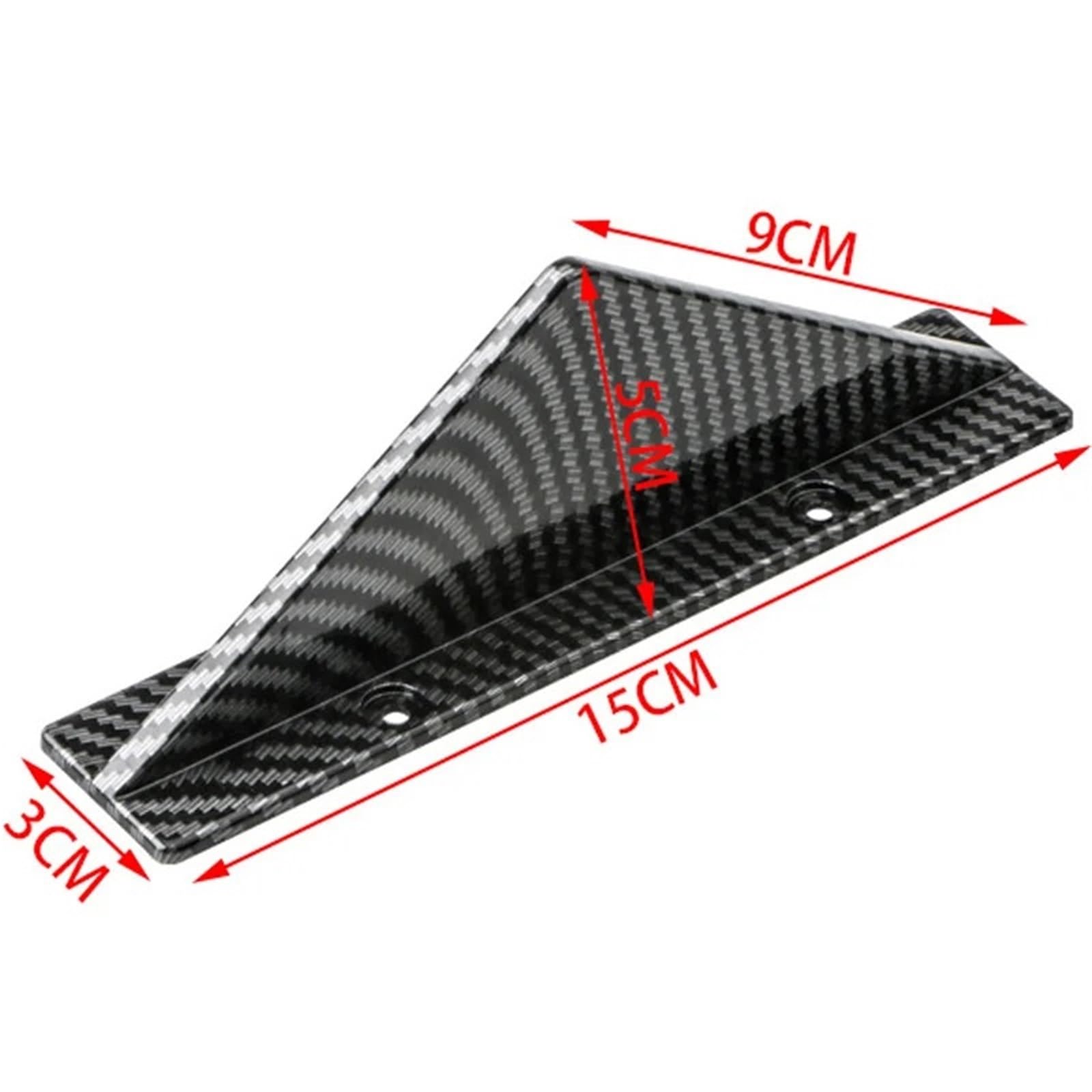 4 szt. Płetwa rekina samochodu uniwersalny trójkątny dyfuzor tylnego zderzaka Spoiler Protector podwozie z włókna węglowego dekoracja wargi(Carbon curved)
