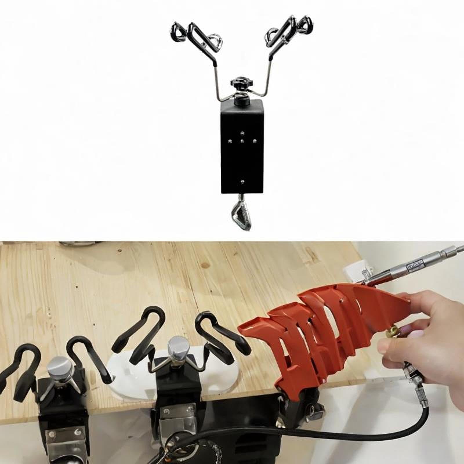 Nishiyuenyi Desktop Airbrush Stand Grip Stand Foldable Fixing Rack Tabletop Craft Room Non Slip for Storage Tools Holder