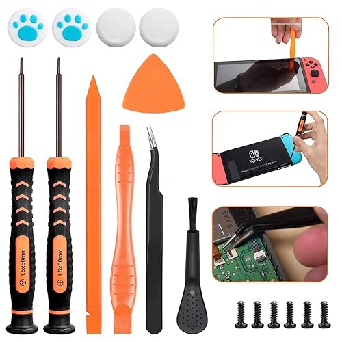Miniatura 5 de Replacement Joystick for Switch Lite, 19pcs Analog Stick Thumbstick Parts Repair Tool Kit Accessories for Switch Lite Nintendo Switch Switch OLED