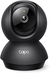 Tapo by TP-Link Pan/Tilt Security Camera for Baby Monitor, Pet Camera w/Motion Detection, 1080P, 2-Way Audio, Night Vision, Cloud & SD Card Storage, Works with Alexa & Google Home, Black (Tapo C201) asin的图片