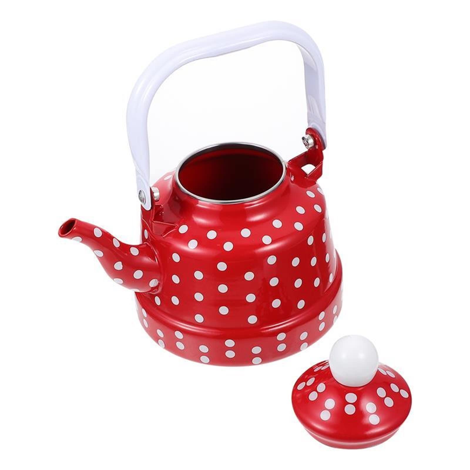 Tetera de Camping Tetera esmaltada Tetera de Agua hirviendo Tetera esmaltada Tetera para Servir té Tetera Vintage Tetera de Cocina