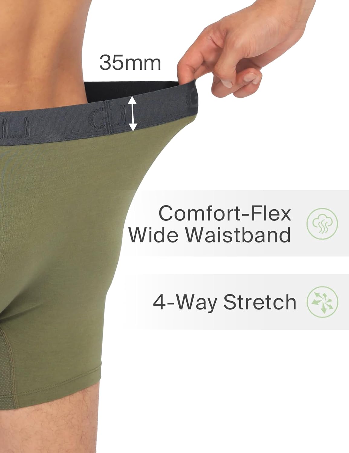 Men's Underwear Boxer Briefs 3 Pack, Soft Comfortable Underwear with ComfortFlex Waistband, Moisture Wicking, 3" - Image 4