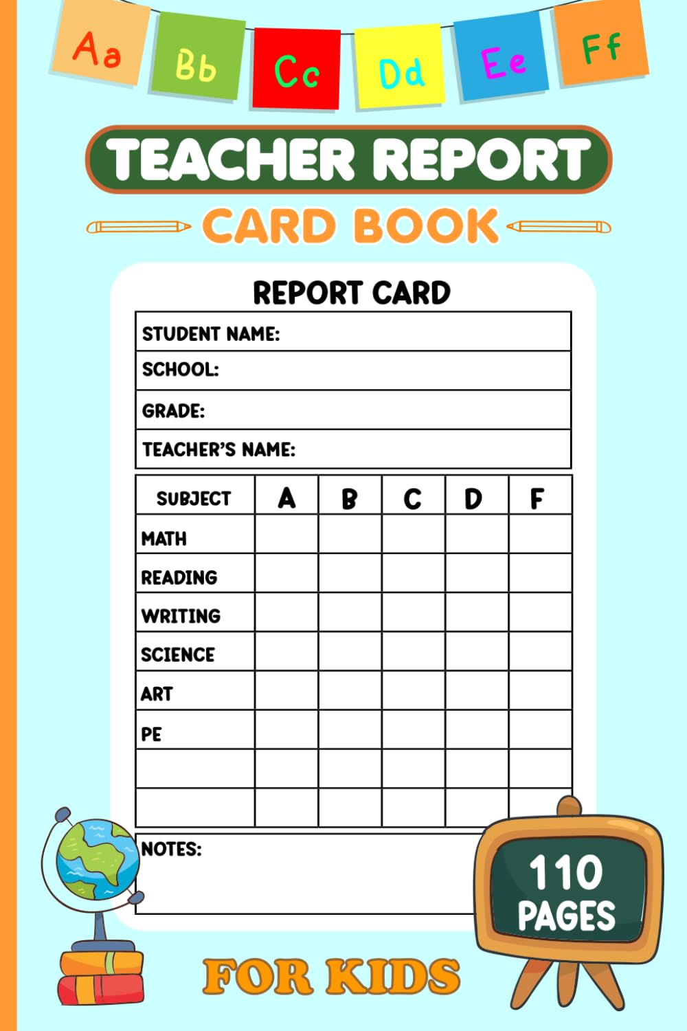 Kids Pretend Teacher Report Card Book: Pretend School Teacher Report Cards for Kids | Interactive Teacher Role Play Notebook | Kids Imaginative Play