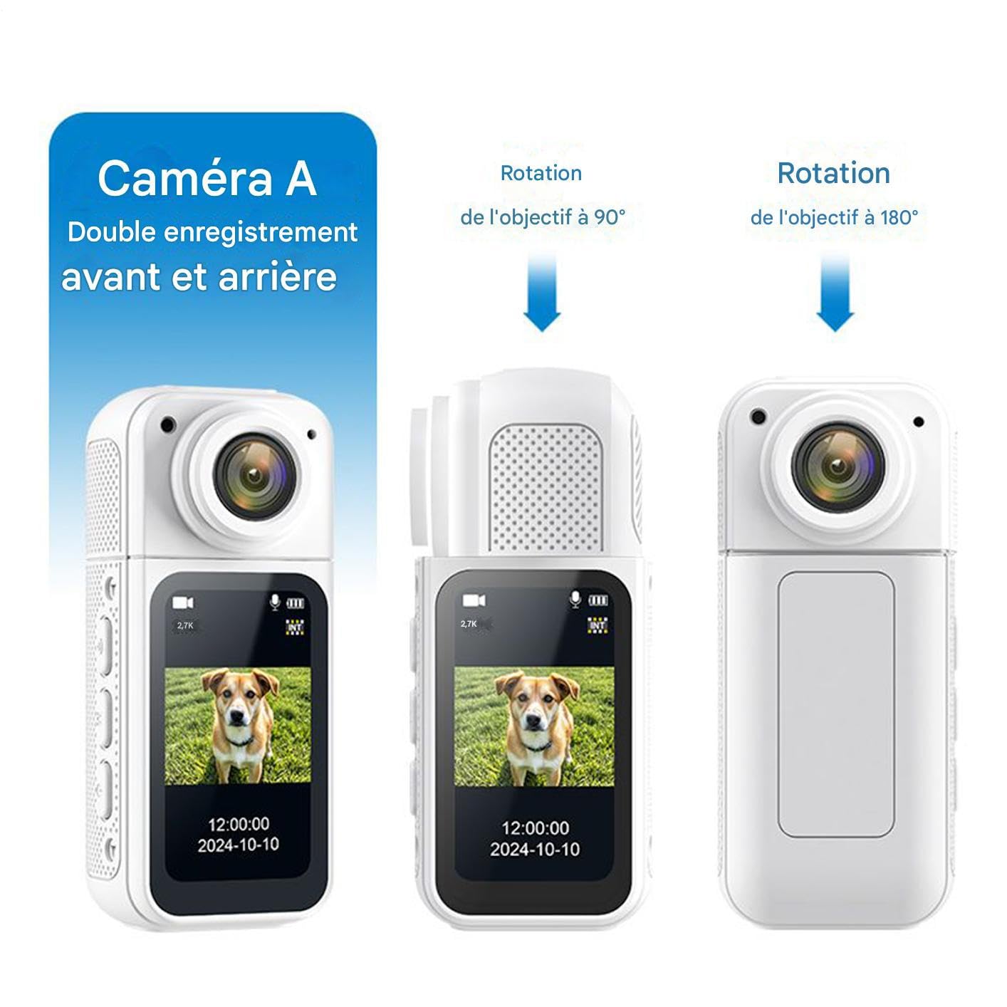 Pov Camera Telecamere Corporali Con Registrazione Audio E Video | Videocamera Elettronica Senza Mani Per Ciclismo Bambini Viaggi Vlog Famiglia