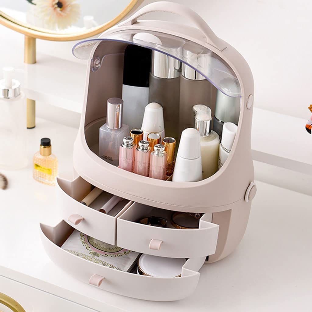 Porta Trucchi Organizer Scatola di immagazzinaggio cosmetico Multi-function Rack for la cura della pelle Prodotto stoccaggio del desktop adatto for il comò da camera letto bagno Vanity(A)