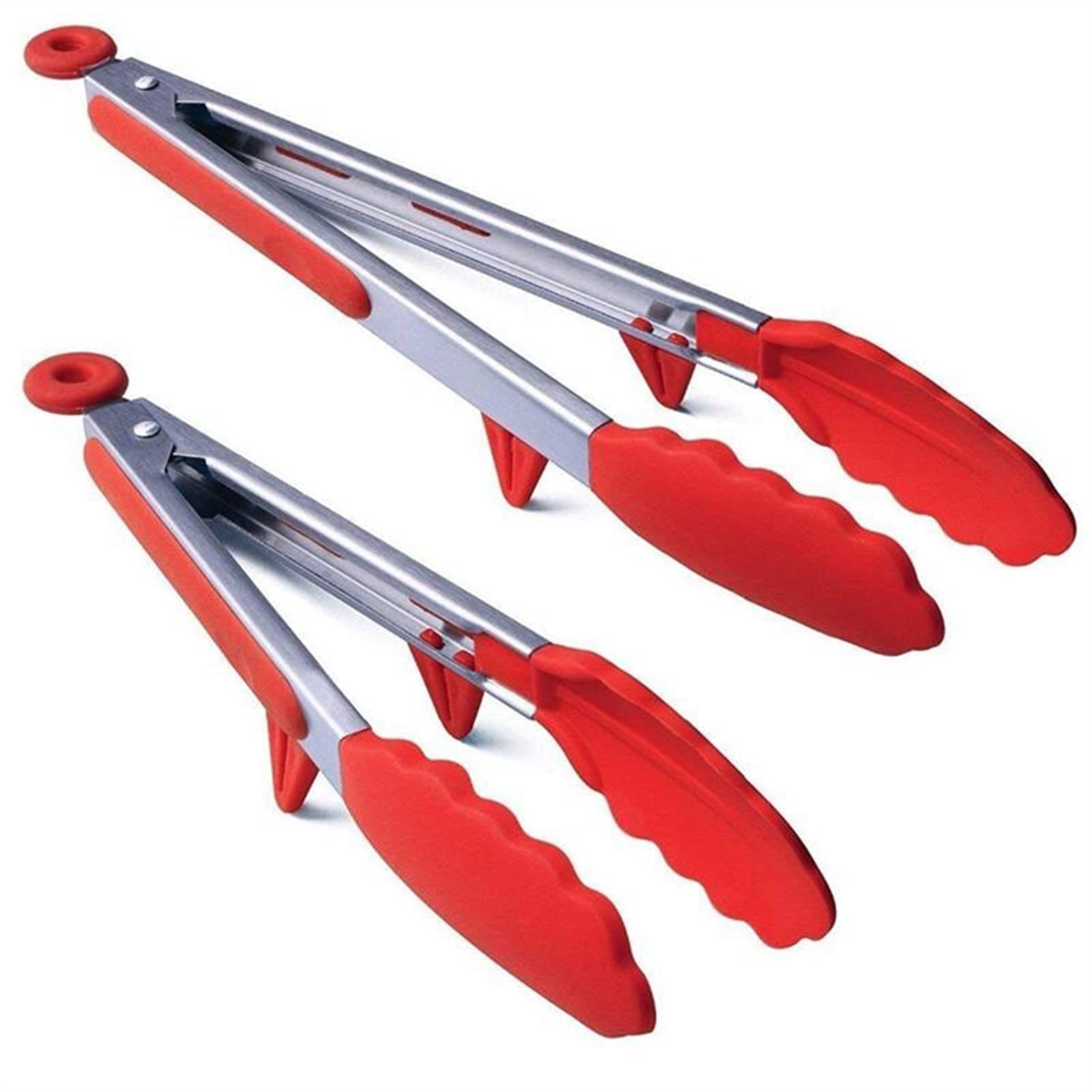 Set Da Cucina: 4 Cucchiai Creativi + 2 Pinze In Acciaio Inox Antiscivolo - 2