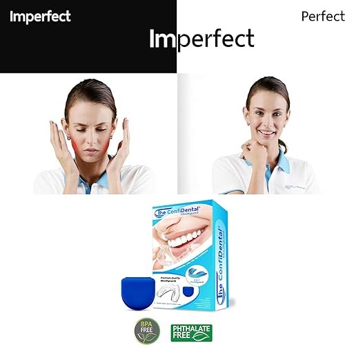 Miniatura 35 de The ConfiDental - Paquete de 3 protectores bucales moldeables para rechinar dientes, apretar bruxismo, deporte atlético, bandeja blanqueadora, Negro