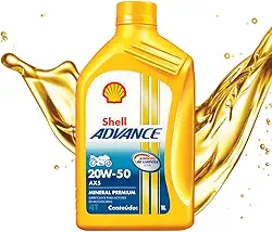 Shell Advance 4T AX5 20W-50 – Óleo Lubrificante Mineral para Moto 4 Tempos | Proteção do Motor e Desempenho Consistente