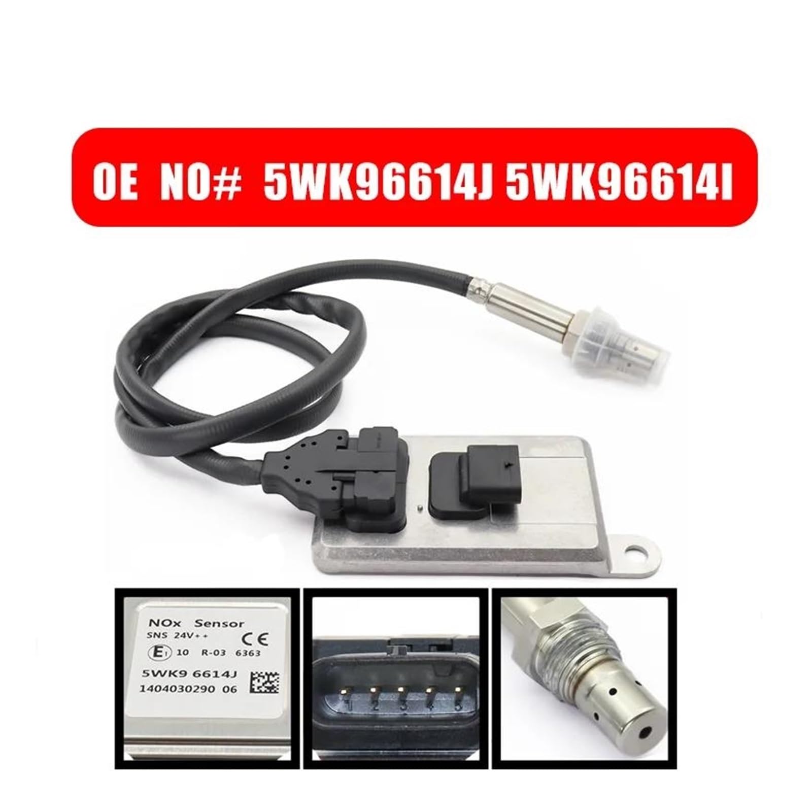 Sonda del Sensor Nox Sensor De Oxígeno Y Nitrógeno 5WK96614J Para IVECO Sensor De NOx Uninox 24V Diseño De Coche 5WK96614H 5WK96614J 5WK96614I Sensor Óxido Nitrógeno