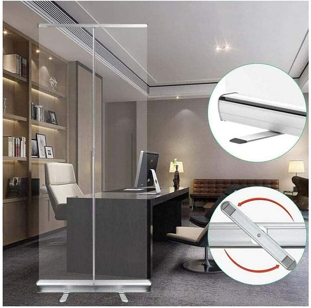 Mampara Plegable YJGB de pie, Transparente, antisalpicaduras, para Escritorio, móvil, para Restaurante, salón de Belleza, barbería/transparente/800x1800mm