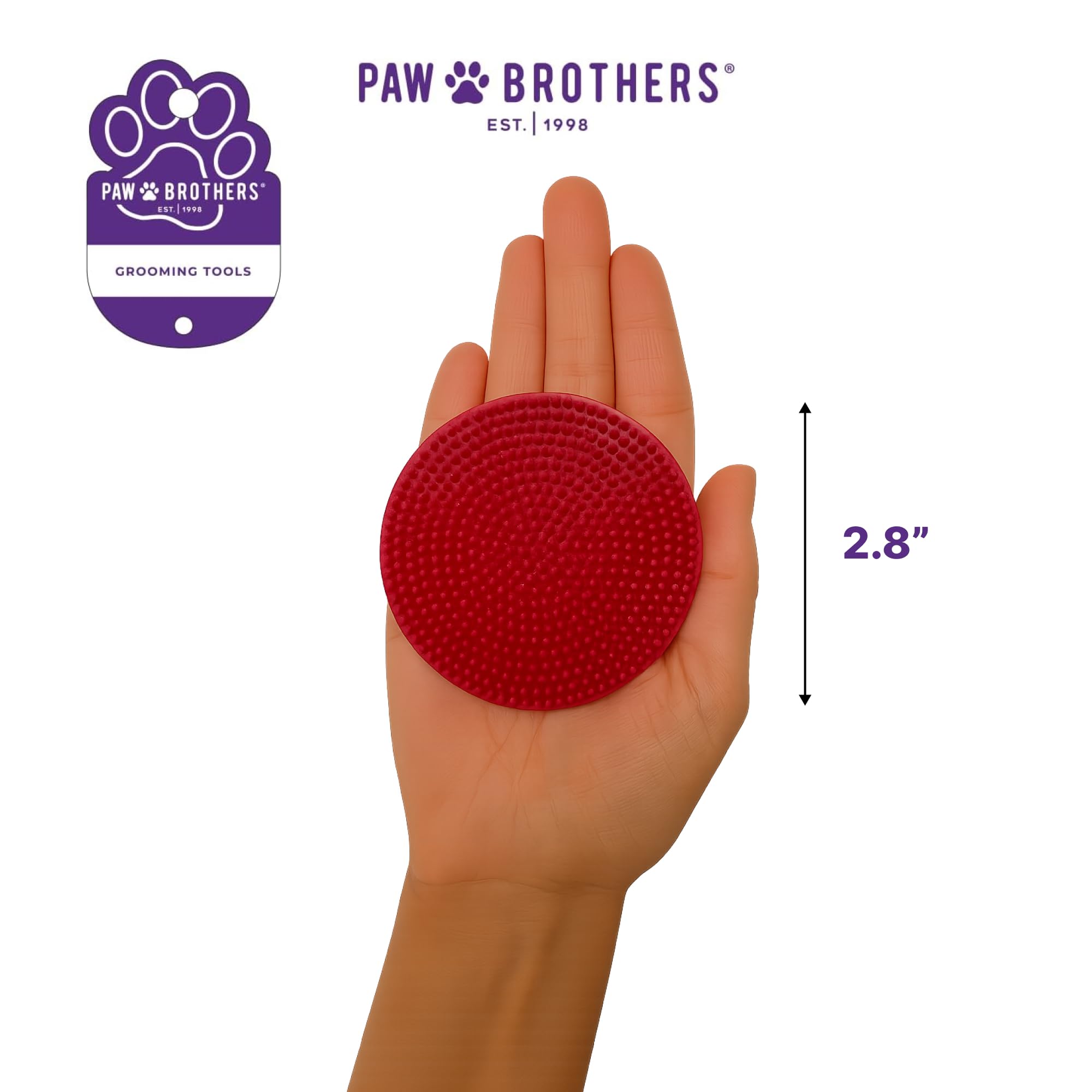 Ryan's Pet Supplies Paw Brothers miękka gumowa szczotka do curry