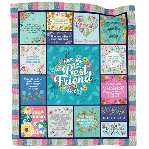 Akoigun Best Friend Blanket, Birthday Gifts for Best Friend Women, Mothers Day Blanket Gift for...