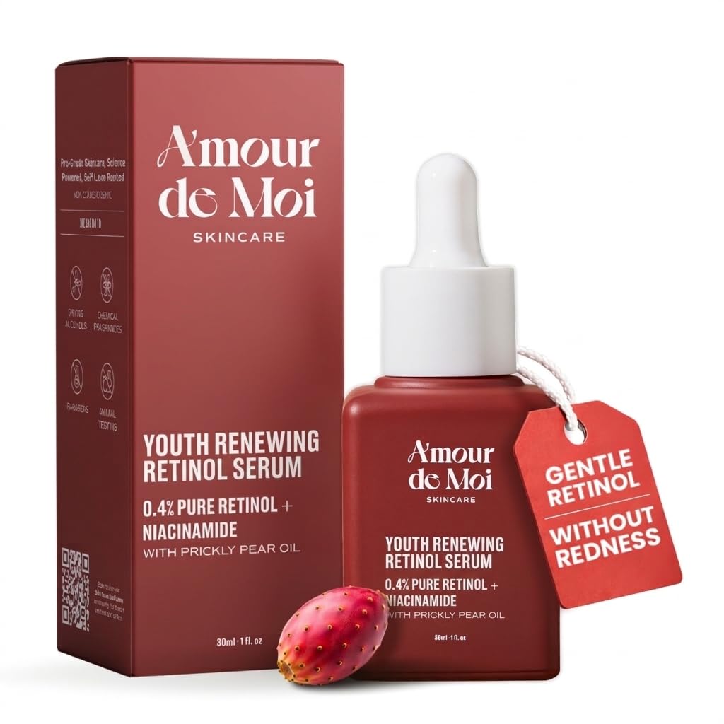 ADM Anti Aging Pure Retinol Serum For Face with Niacinamide - Resurfacing, softer, smoother-looking skin - Moisturizing Facial Skincare for Sensitive