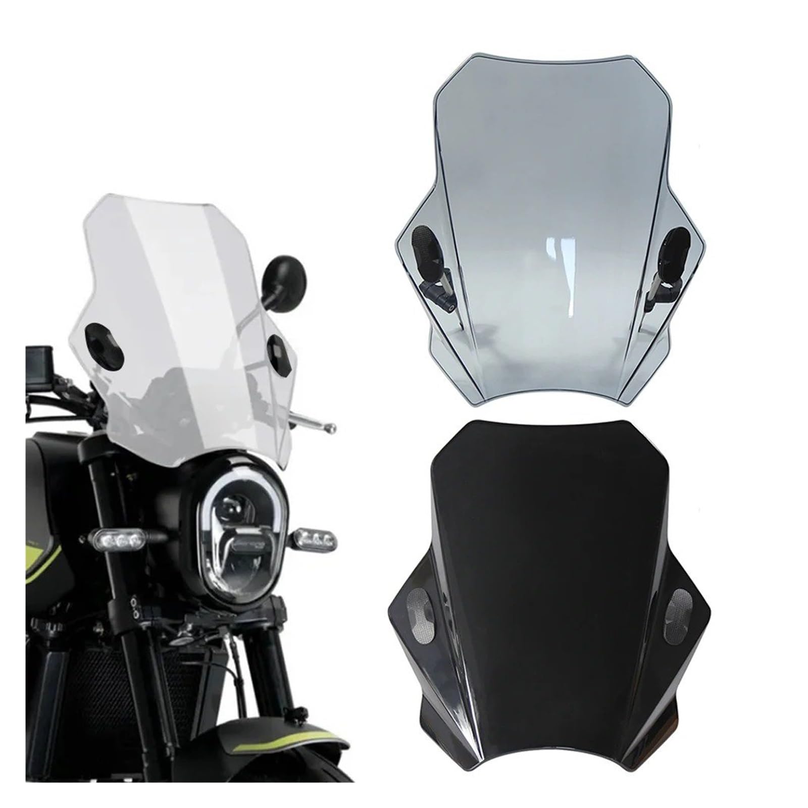 Parabrezza Moto Per GROM125 Per MSX125 Accessori Moto Parabrezza GROM Deflettore Antivento Per Parabrezza Parabrezza Moto Spoiler(Adjust Transparent)