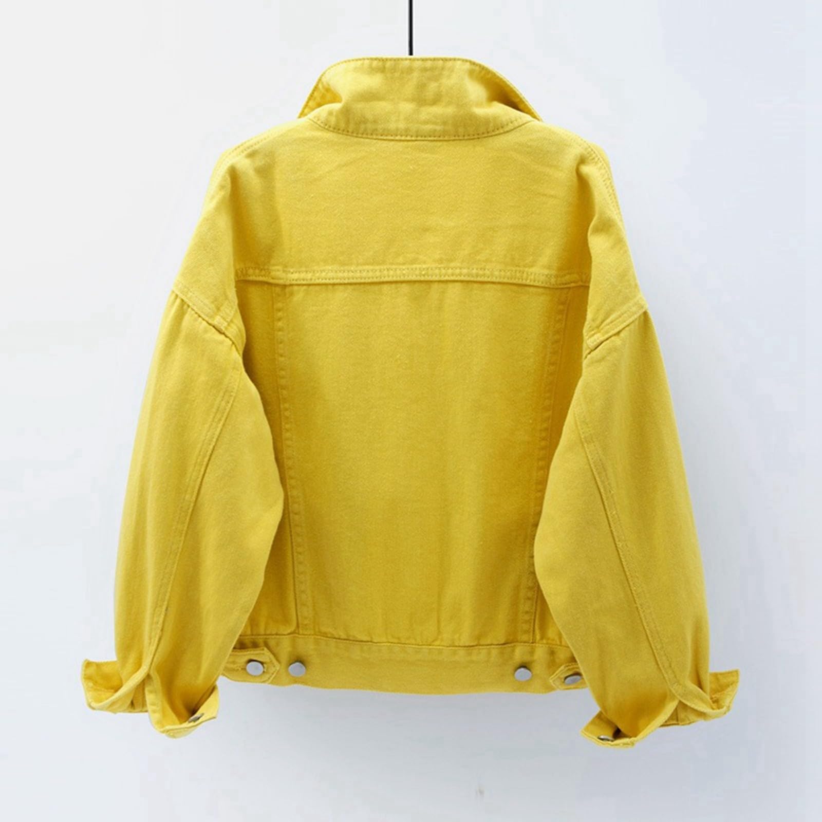 Chaqueta vaquera, chaqueta para mujer con botones de metal, cuello de solapa, chaqueta bomber con bolsillos, chaqueta vaquera, elegante chaqueta de primavera, chaqueta ligera para mujer