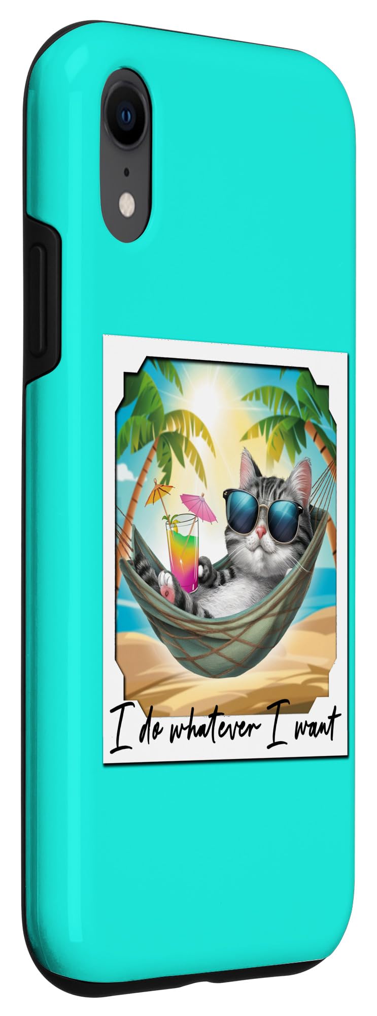 iPhone XR FUNNY CAT I DO WHAT I WANT Snapshot Cat Case - Image 3