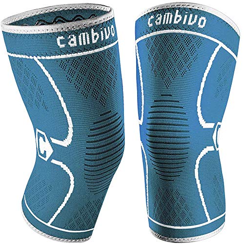 CAMBIVO 2 x Rodilleras Menisco y Ligamento, Rodillera Deportiva para Hombre y Mujer, Rodillera Compresion para Running, Voleibol, Artrosis, Tendinitis (Azul Oscuro, XL)