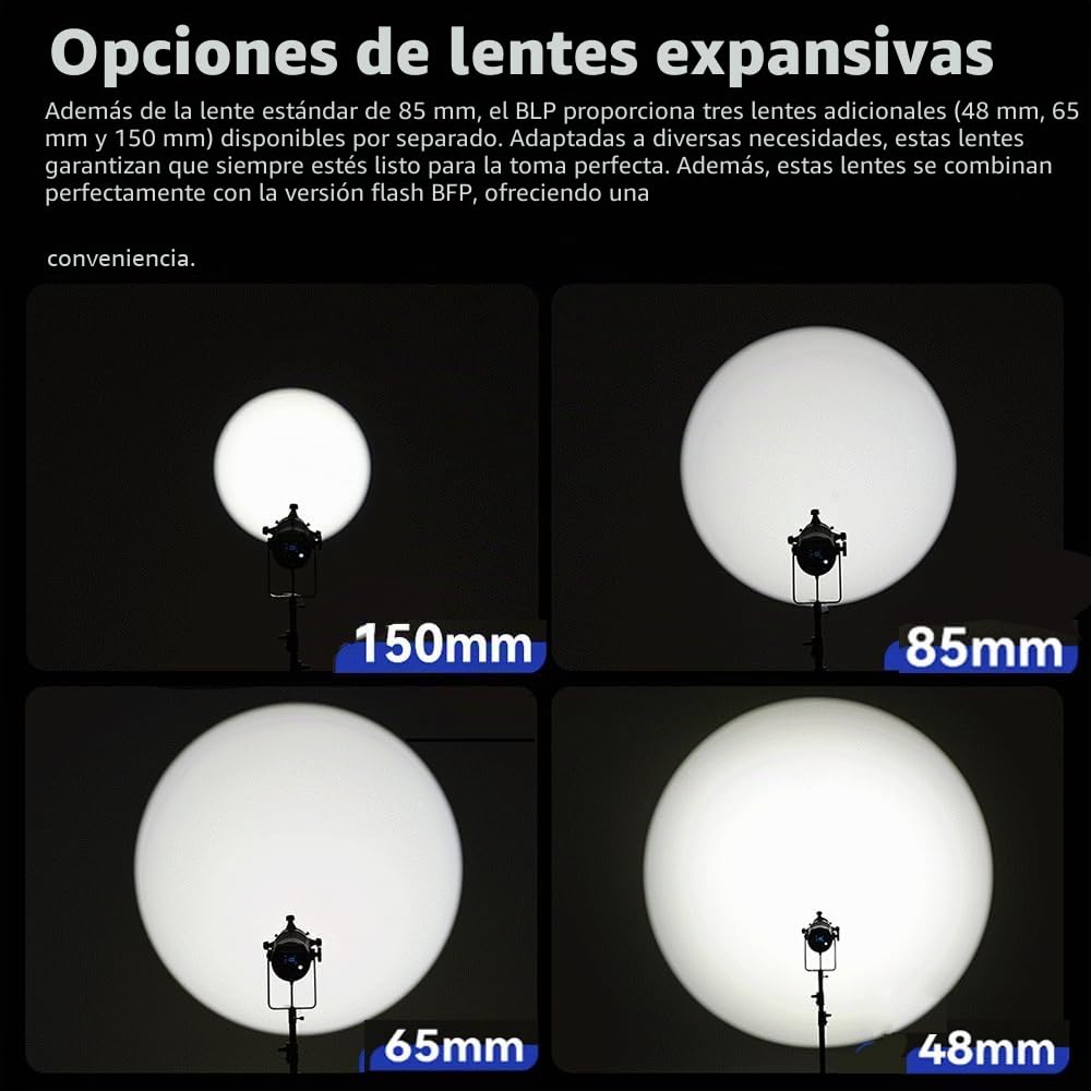 GODOX Proyector BLP, fotografía Snoot para Bowens Mount S30 SL60W SL60IIBi VL150 VL150II M300D M600D CB60 CB100C CB200B 100X 200X 300D LED luz continua (BLP KIT1)