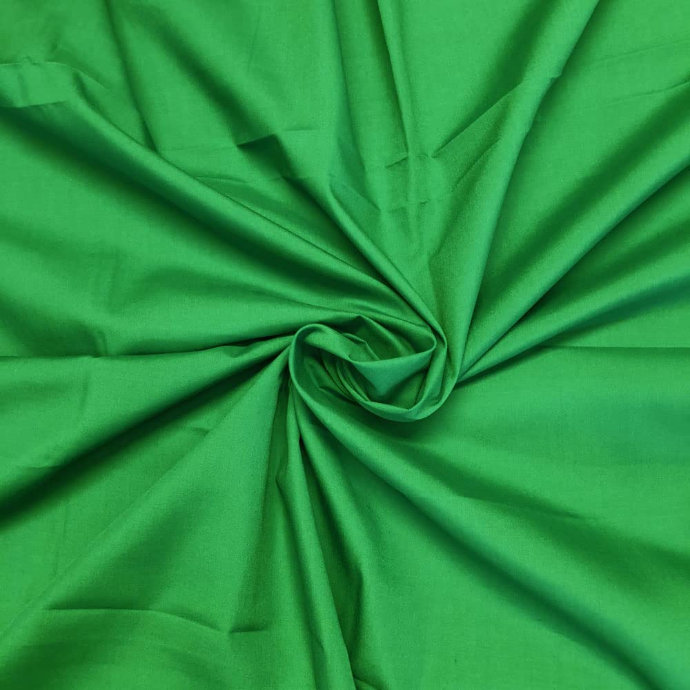 Plain Polycotton Fabric 60+ Colours Poly Cotton Dress Craft Sold Per Meter (Grass Green 21)