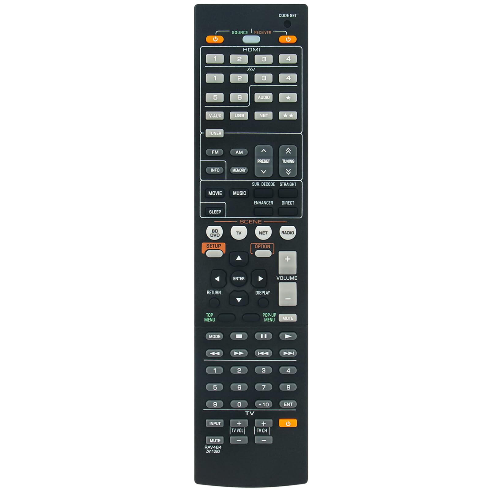 Télécommande RAV464 haute précision pour récepteur Yamaha RXV473 - 4