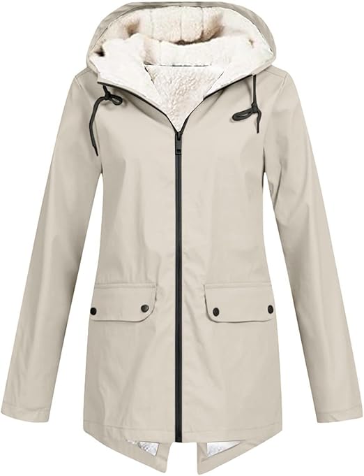 OIOLOYJM Yellow Rain Jacket Womens Waterproof with Hood Light Weight Jackets for Women Casual Fall Winter Plus Size Raincoat