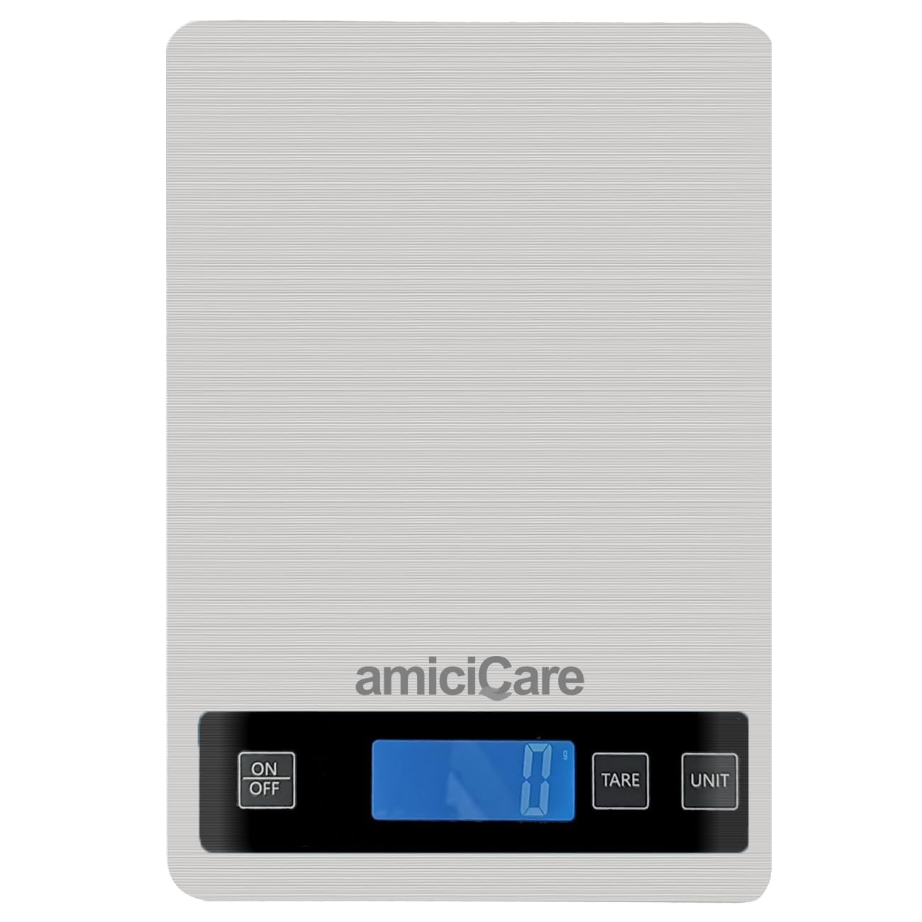 amiciCare Digital Food Nutrition Measurement Scale (5G~15Kg), 1G Precision, Aifresh Mobile App Compatible For Monitoring Nutritional Value,Black