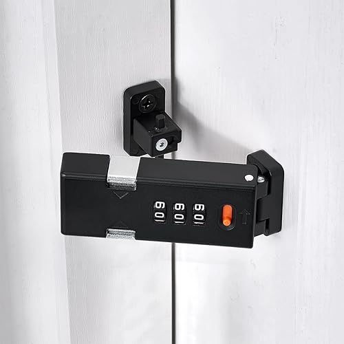 Miniatura 5 de Cerradura de gabinete, pestillos de puerta de granero, cerraduras de seguridad de combinación de 3 dígitos, cerradura de seguridad de combinación,