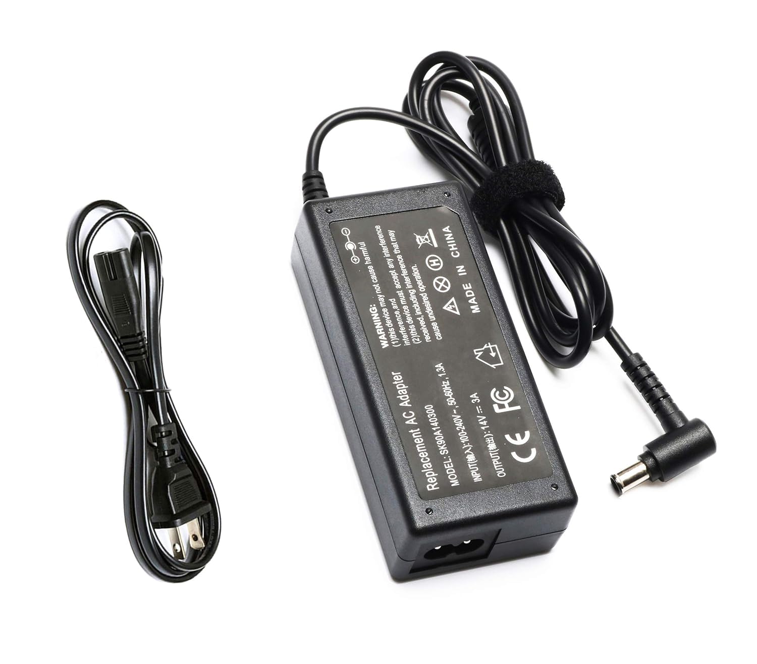 14V Replacement AC/DC Power Adapter Compatible with Samsung LTM1555B, LTM1755X, LTM1775W LCD Monitors, with Power Cord, Black-image-37