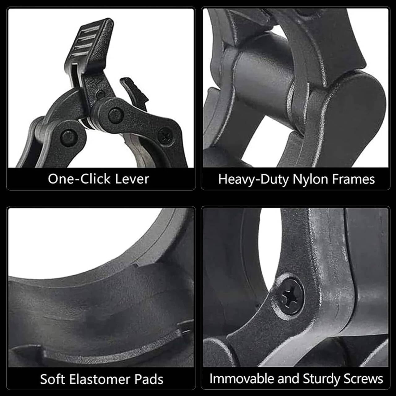 Bague De Serrage Musculation Colliers De Serrage POUDI SPORT - 2 Bagues 50mm Pour Barres Musculation - Renforcés Vis Métal Sécurité Poids Lourds Gym 400g Paire