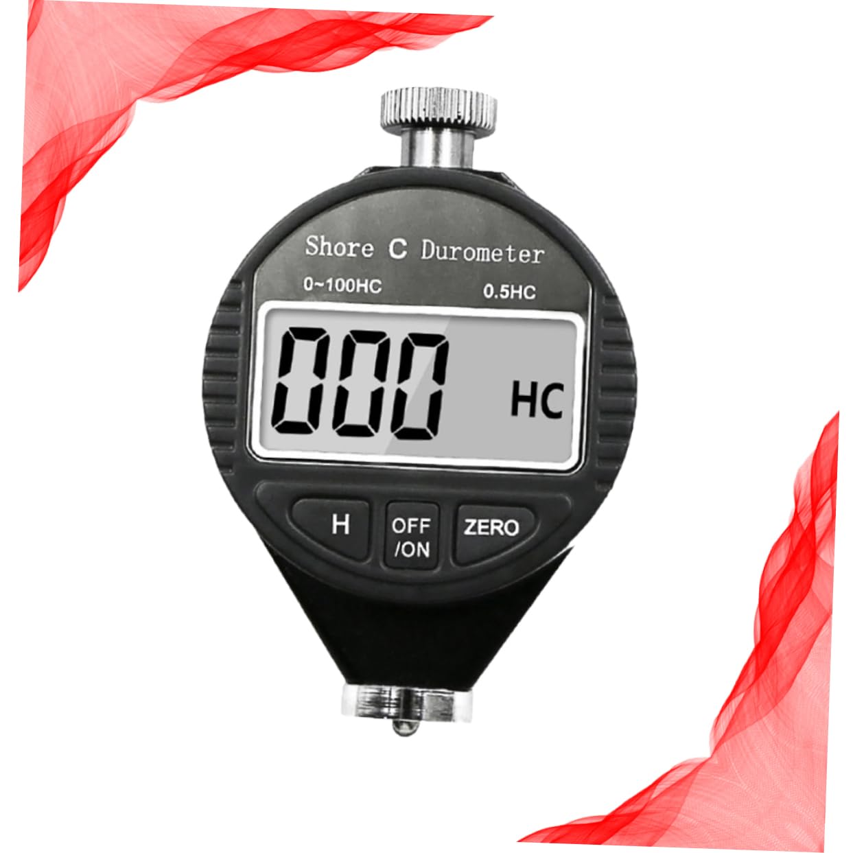 Cabilock Durómetro Shore a Digital Pantalla Lcd para Medición de Dureza en Plástico Negro y Cuero, Rango Amplio 0-100hc, Fácil Lectura para Uso Industrial y Científico