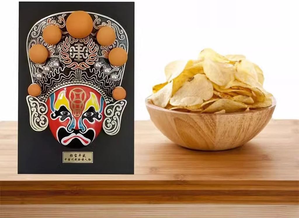 Bedroom Decor Chinese Style Sichuan Opera Mask Mask God of Wealth Mask Hanging Decoration Opera Cultural Decorations Desk Decorations (Color : C)