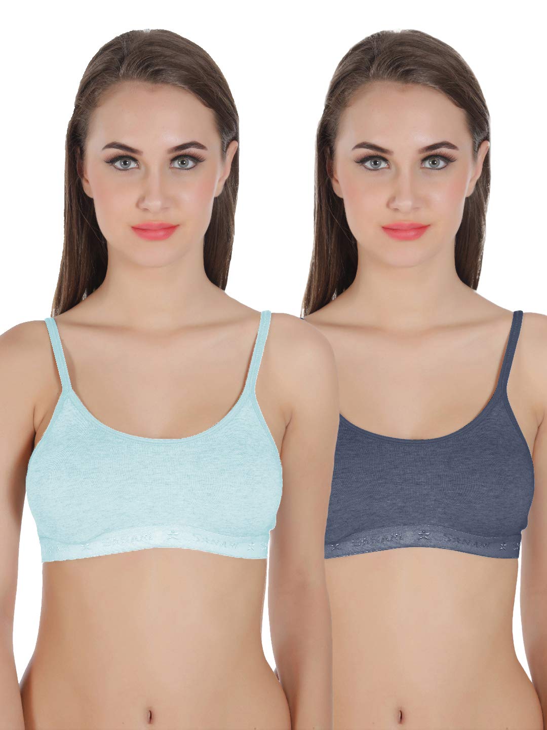 sonari Women's Cotton Sports Bra | Non Padded, Wire Free with Medium Coverage, Pull Over Bra | Everyday Multiuse Bra for Deep Neck T Shirts and Sports wear - Carlin-picture-20