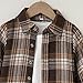 Flannel Shirt for Toddler Boys Western Cowboy Jacket Little Boys Long Sleeve Classic Buttons Down (Brown, 18-24 Months)