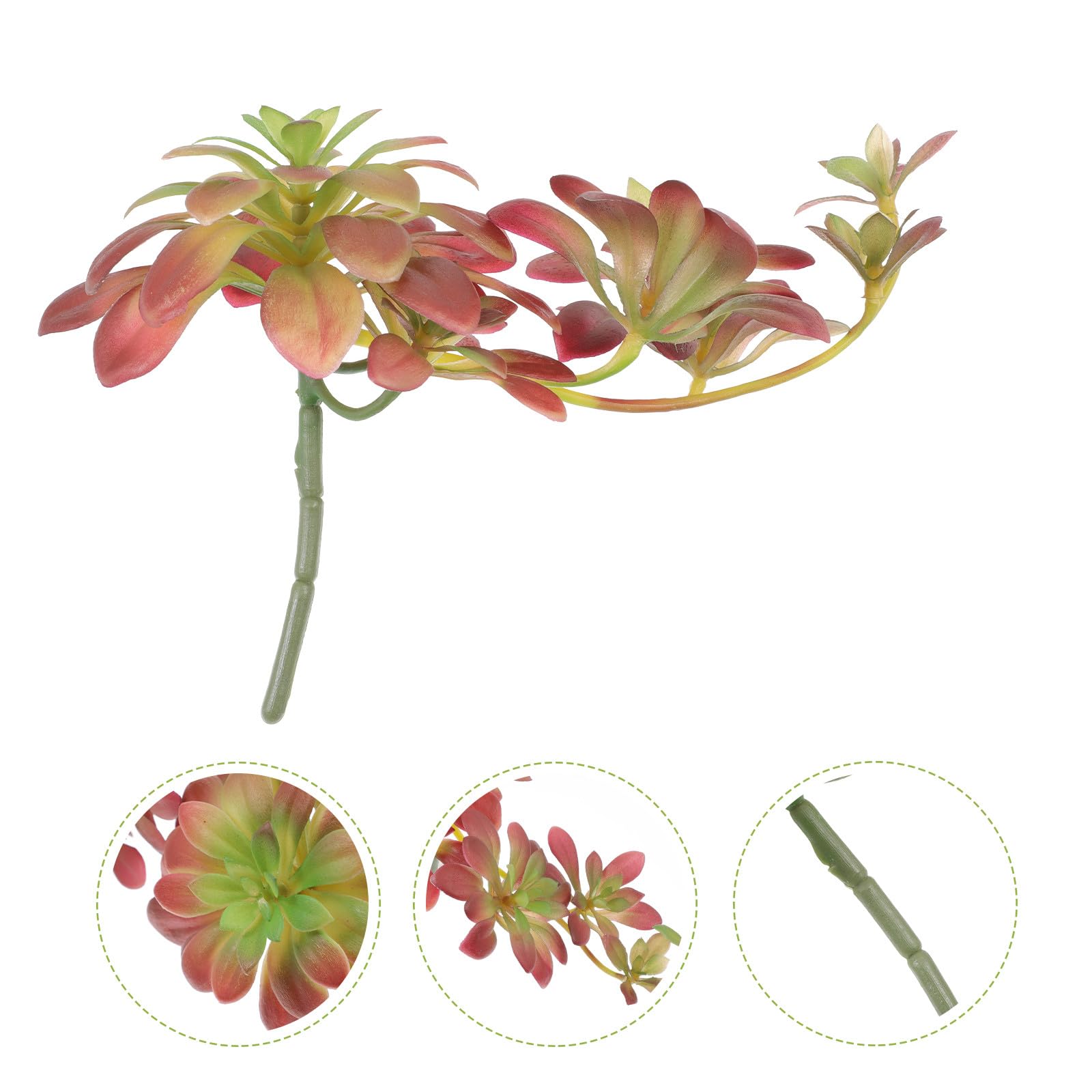 1pc Plante Artificielle en Rotin Succulente Décorative 27cm en Plastique à Plusieurs Niveaux Finition Soignée pour Décoration Murale et Arrangements Floraux