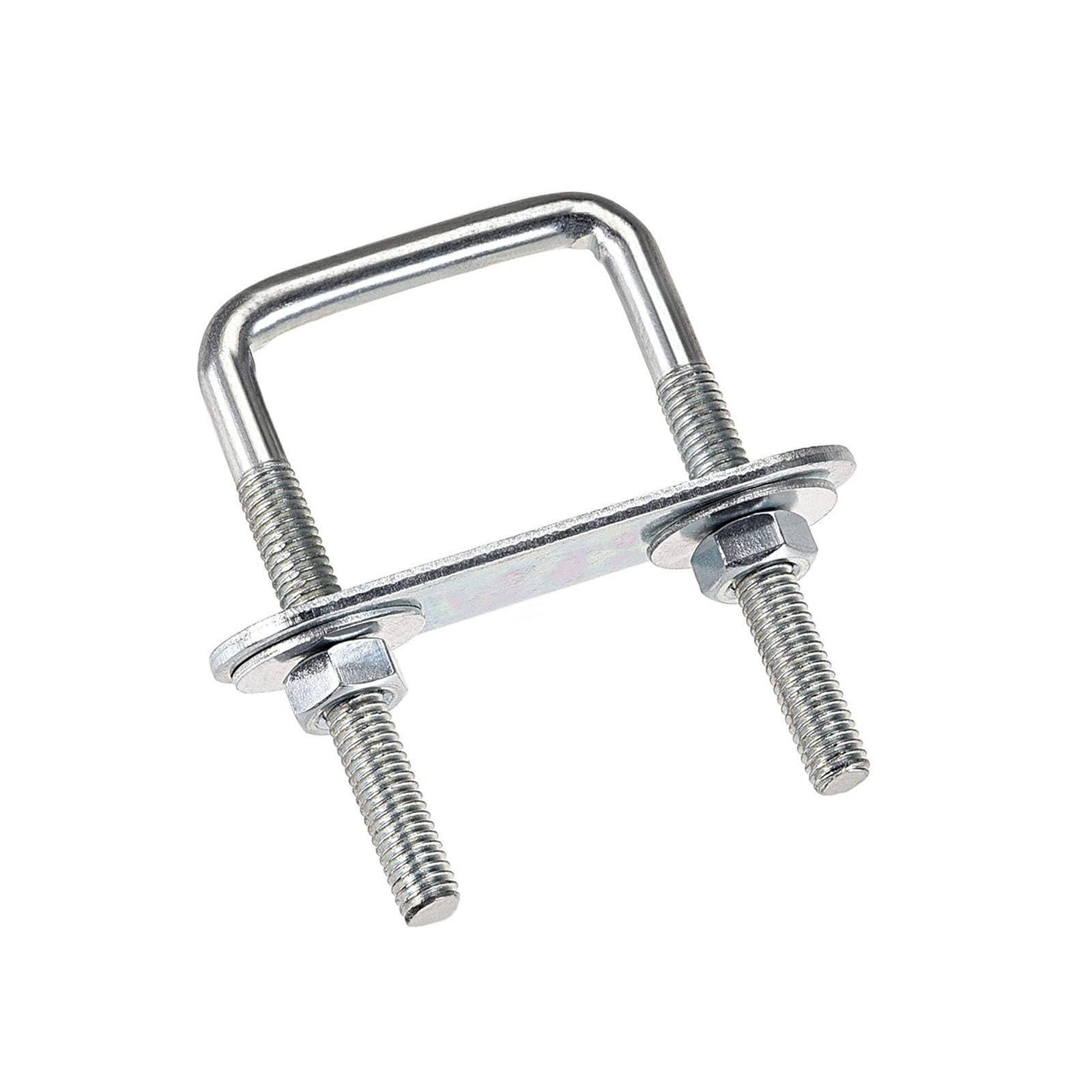 TA-VIGOR 2 sets M6 Square U-Bolts, 35mm Inner Width 60mm Length Steel U-Bolts with Nut, Plate