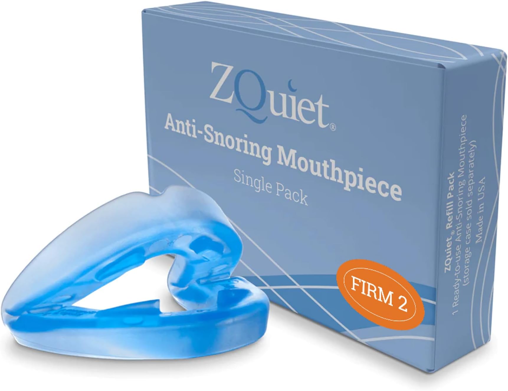 Anti-Snoring Mouthpiece, Firm Size #2, Strong & Durable Mouthguard, Ideal for Those Prone to Teeth Grinding & Clenching, Made in USA, Size 2